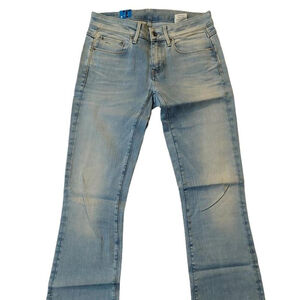 G-Star Raw 3301 Mid Bootleg Gova Super Stretch Light Blue Denim Jeans Sz 27 NWT